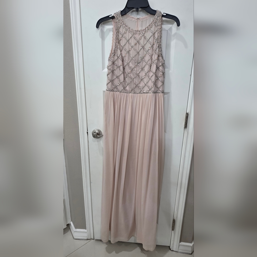 Adrianna Papell Blush Womens Dress with Embellished Bodice